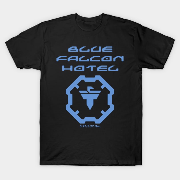 Blue Falcon Hotel T-Shirt by Mindwisp